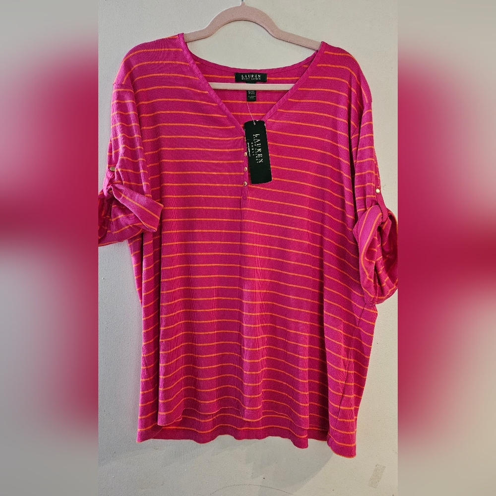 Women's Pink Striped Top